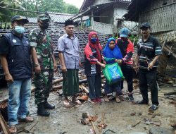 Koramil 0827/07 Guluk Guluk Beri Bantuan Sosial dan Karya Bhakti Kepada Warga Yang Terdampak Bencana Alam