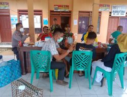 Dengan Semangat Membara Babinsa Terus Monitoring Vaksinasi di wilayah Binaannya