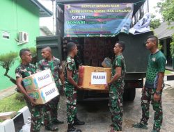 Kasdim 0827/Sumenep Serahkan Bantuan Erupsi Gunung Merapi