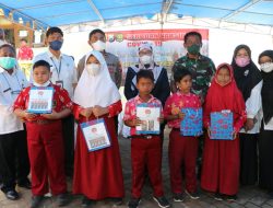 Dandim 0827/Sumenep Bersama Wakil Bupati Pantau Langsung Pelaksanaan Vaksinasi Covid-19 Anak Usia 6-11 Tahun