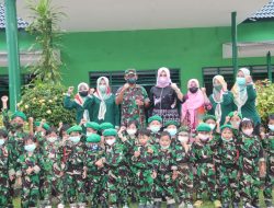Latih Kemandirian dan Kerja Sama, TK Kartika IV – 87 Sumenep dan TK RA Miftahul Ulum Gelar Outbond di Makodim 0827/Sumenep
