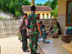 Lacak Penyebaran Covid–19, Babinsa Koramil Giligenteng Bersama Tiga Pilar dan Nakes Lakukan Tracing-Testing