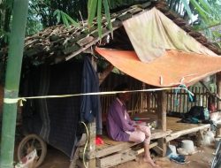 Tak Layak Huni, Rudiyanto Warga Giring Hidup Dirumah Gedek Dengan Atap sebagian Terpal