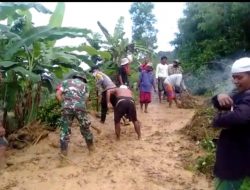 Desa Basoka Tertimbun Longsor Hingga Forpimka Turun Tangan