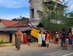 Mengalami Rem Blong, Truck Tabrak Dua Rumah di Kebunan,  Sopir Meninggal