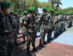 Anggota Kodim 0827/Sumenep Ikuti Apel Pengamanan Aksi Unras di Polres Sumenep