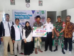 Babinsa Dampingi Penyaluran BLT DD 2023 di Balai Desa Rajun