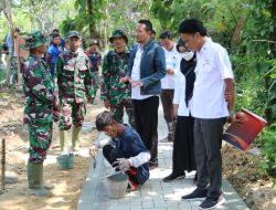 Tiga OPD Kabupaten Sumenep Tinjau Lokasi TMMD Ke 116 di Saronggi