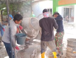 Suara Mesin Molen Temani Kerja Satgas TMMD ke-121 di Masjid Darussalam