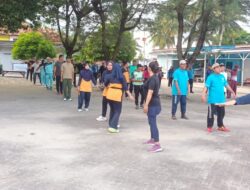 Danramil Masalembu Ikut Senam Bersama Forkopimka Guna Perkuat Silaturahmi