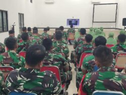 Prajurit, PNS dan Persit Kodim 0827/Sumenep Ikuti Zoom Asistensi Bintal TNI AD