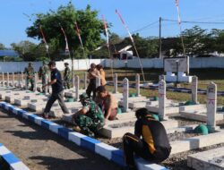 Kodim 0827/Sumenep Bersihkan TMP Jokotole Jelang HUT ke-80 RI