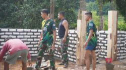 TMMD 127 Bangun MWK Masjid Baiturrahman, Cor Dinding Vertikal Dikebut