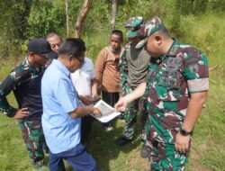 Dandim Sumenep Kawal Penentuan Batas Lahan Yon TP 931/KJ