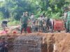 Dandim Sumenep Kawal Pengecoran Pondasi Jembatan Perintis Garuda di Ambunten