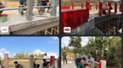 Merah Putih Menyala di Jembatan Karang, TNI dan Warga Selesaikan Harapan Bersama