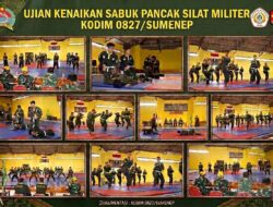Prajurit Kodim Sumenep Diuji Naik Sabuk Pencak Silat Militer