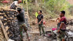 Tebing Jembatan Basoka Diperkuat, TNI dan Warga Kejar Progres Pembangunan